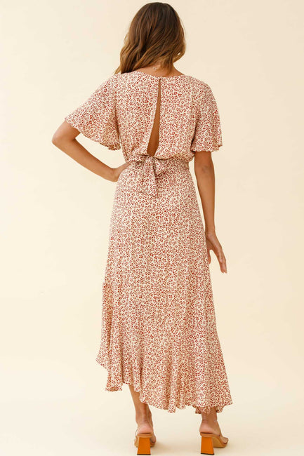 Friday Surplice Neckline Front Split Maxi Dress Mauve