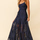 Palm Springs Lace Overlay Maxi Dress Navy
