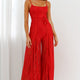 Palm Springs Lace Jumpsuit Red