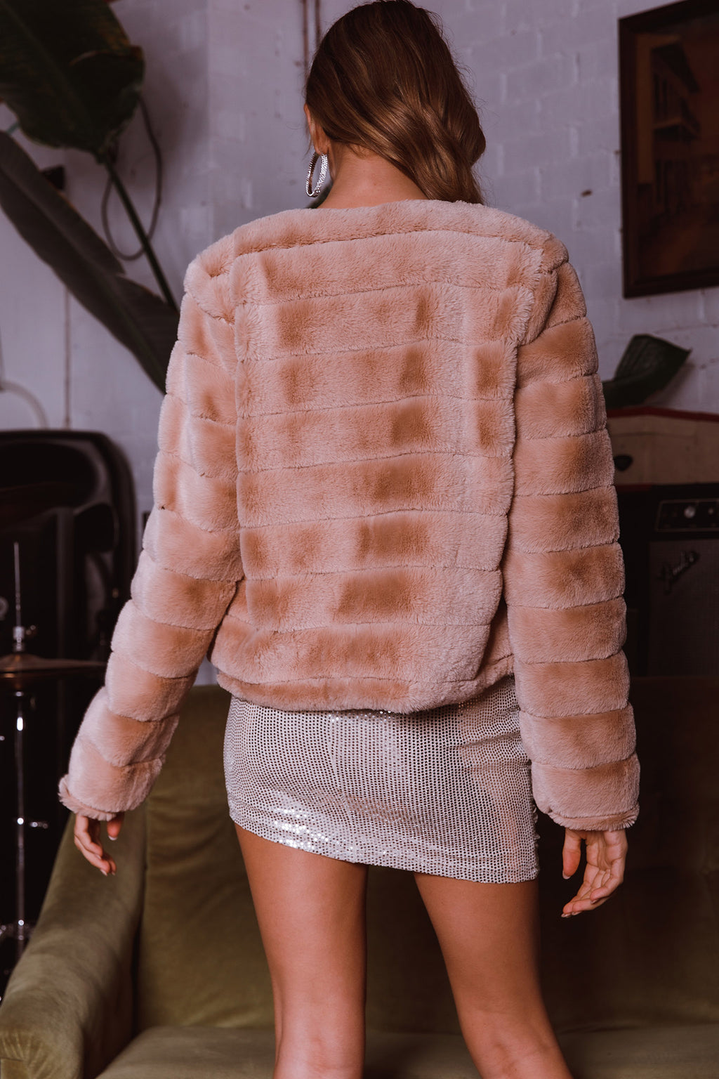 Montana Faux Fur Jacket Camel by Selfie Leslie