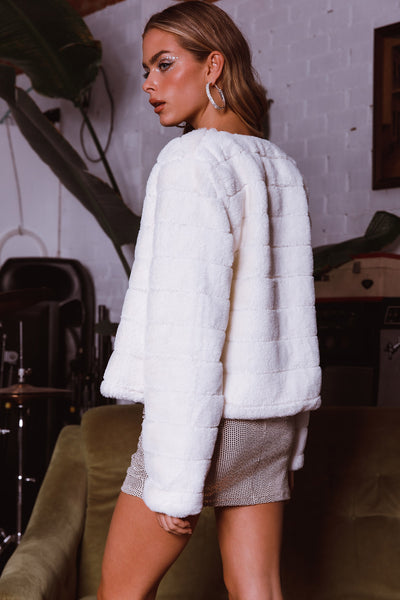 Shop the Montana Faux Fur Jacket White