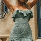Mae Sweetheart Neckline Crochet Lace Dress Olive