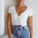 Chase Your Bliss Twist Crop Top White