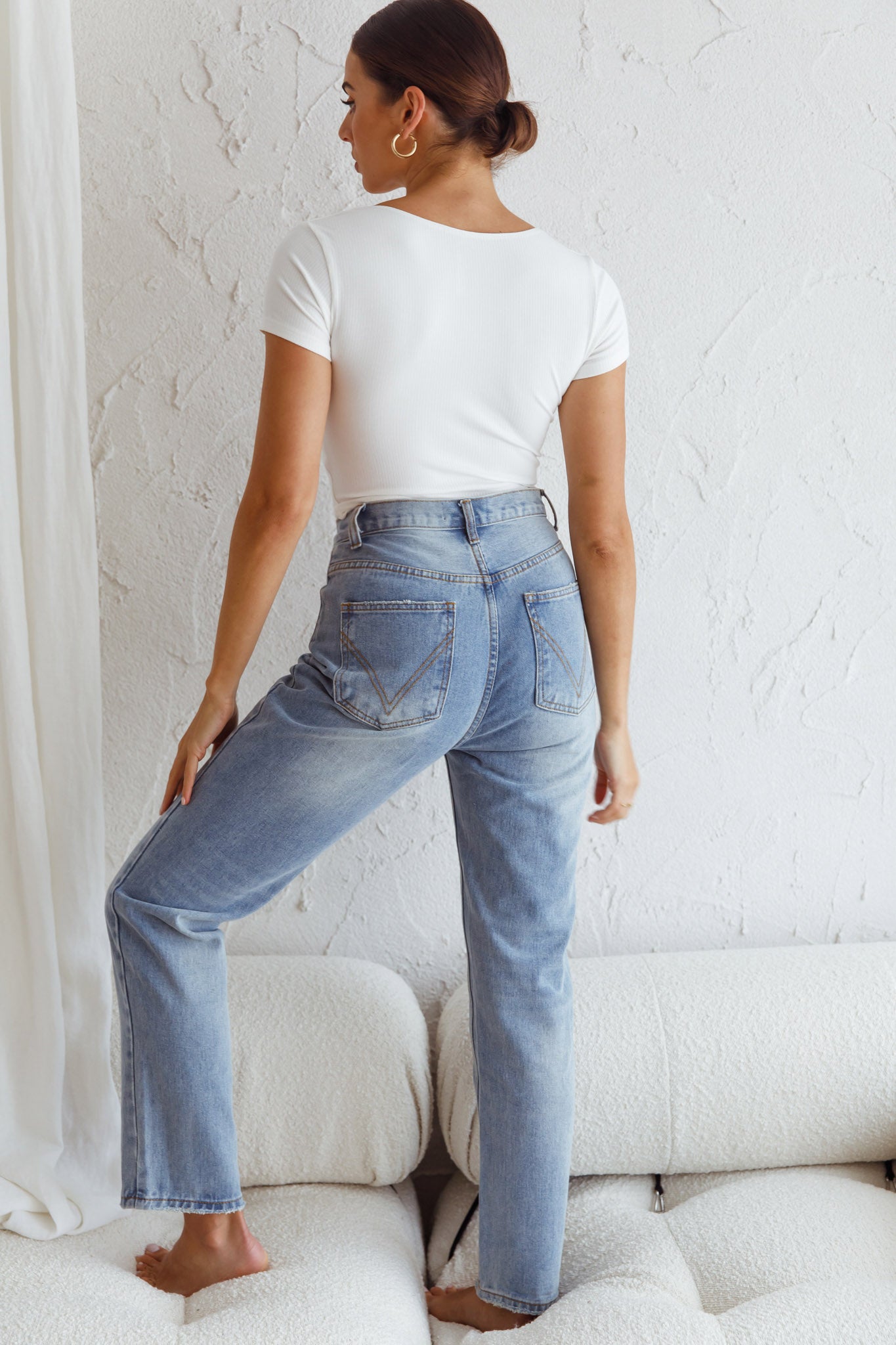 Chase Your Bliss Twist Crop Top White by Selfie Leslie