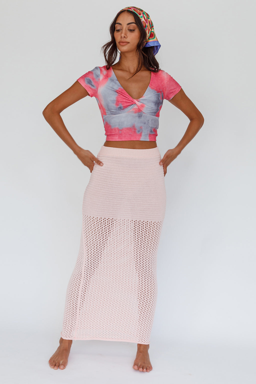 Chase Your Bliss Twist Crop Top Candy by Selfie Leslie