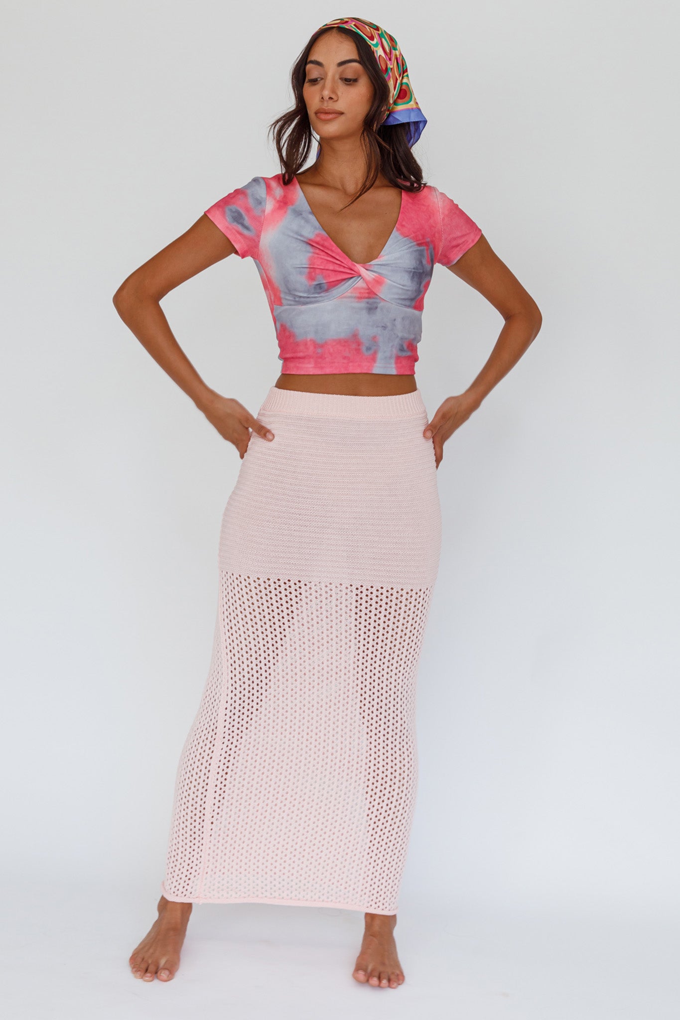 Chase Your Bliss Twist Crop Top Candy by Selfie Leslie
