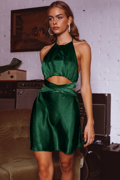forest green two piece dress Two Piece Green Prom Dress,Elastic Satin Green Prom Dress,Long Prom Dress with Pocket PD00004, US18W / Burgundy