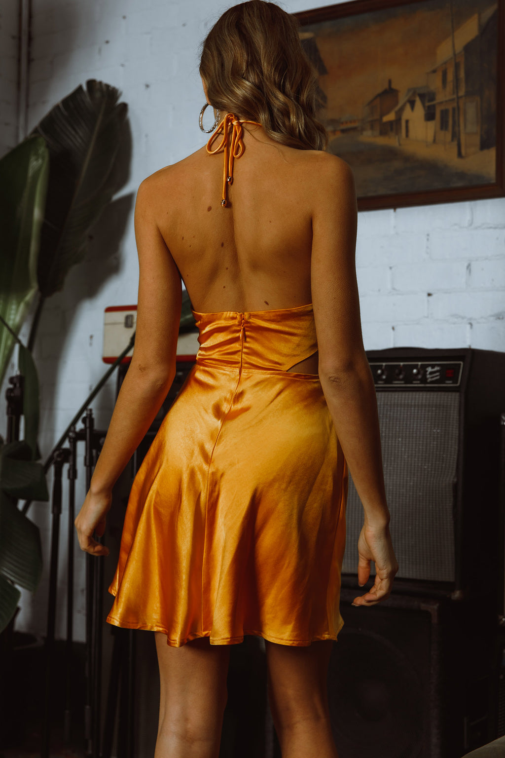 Social Butterfly Cut-Out Waist Mini Dress Mango by Selfie Leslie
