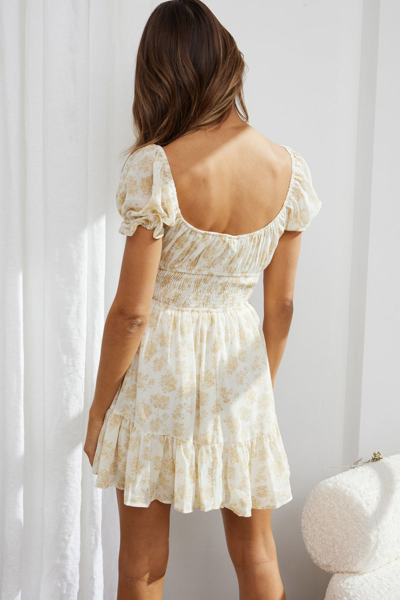 Shop the Amilie Shirred Waist Sundress Floral Yellow