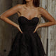 Cheyenne Sweetheart Neckline A-Line Dress Black