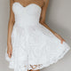 Cheyenne Sweetheart Neckline A-Line Dress White