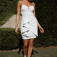 Sweet Embrace Structured Bodice Ruffle Dress White