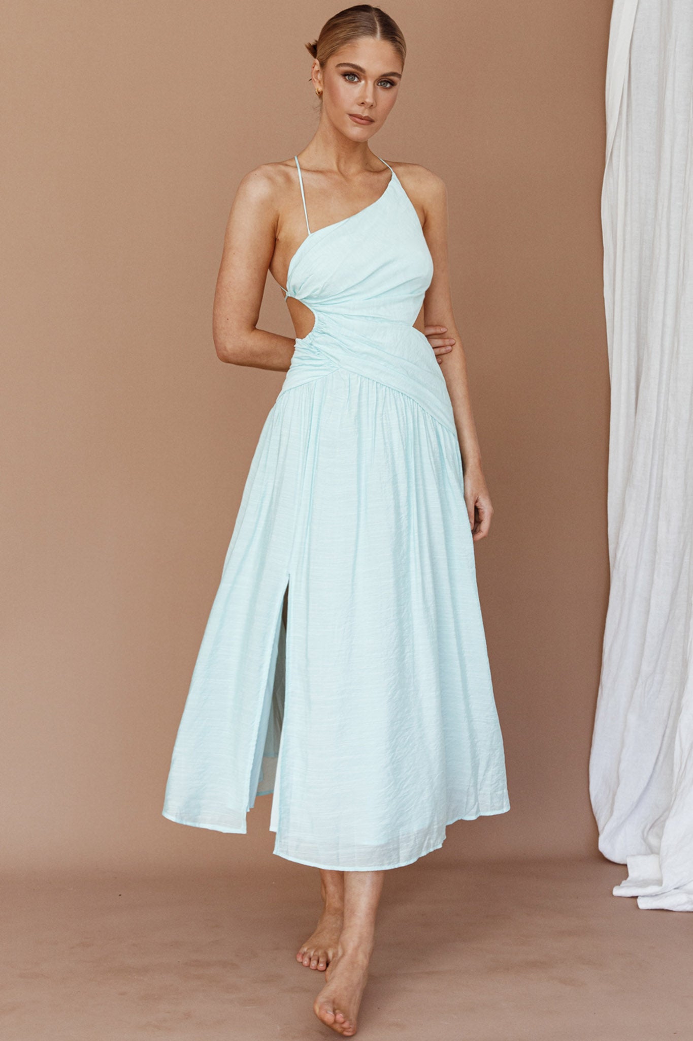 Destination Open Back Midi Dress Mint by Selfie Leslie