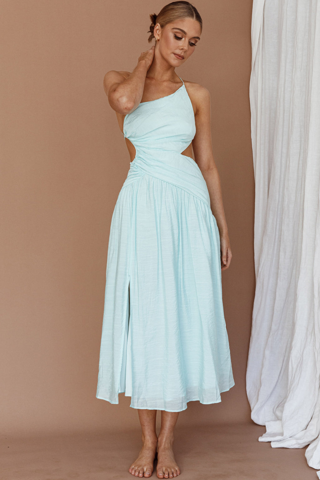Destination Open Back Midi Dress Mint by Selfie Leslie