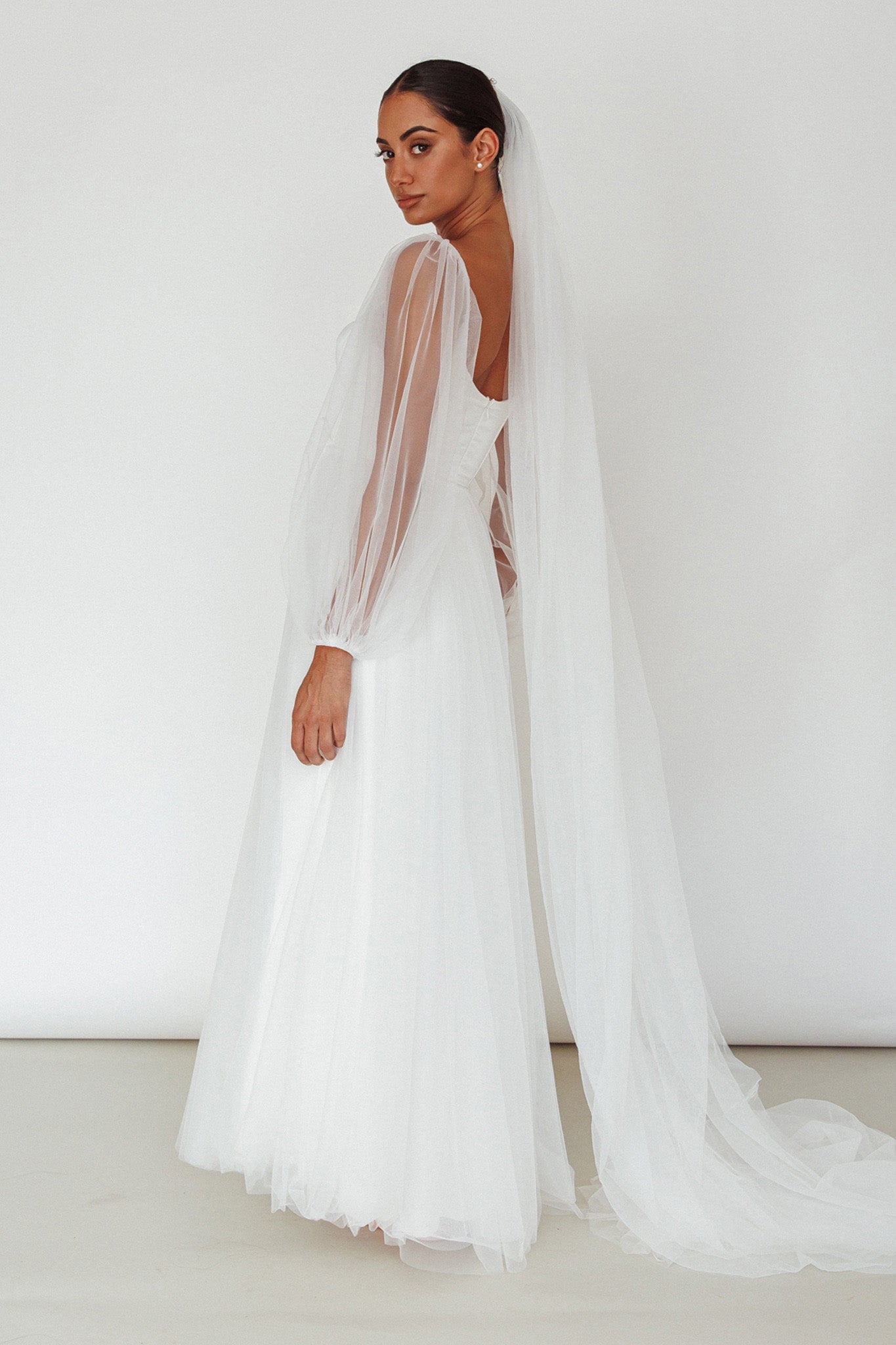 Fairytale Dream Sheer Sleeve Maxi Dress White Fairytale Dream Sheer Sleeve Maxi Dress White