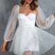 Fairytale Dream Sheer Sleeve Mini Dress White