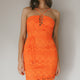 St Kilda Embroidered Lace Strappy Dress Coral
