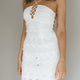 St Kilda Embroidered Lace Strappy Dress White