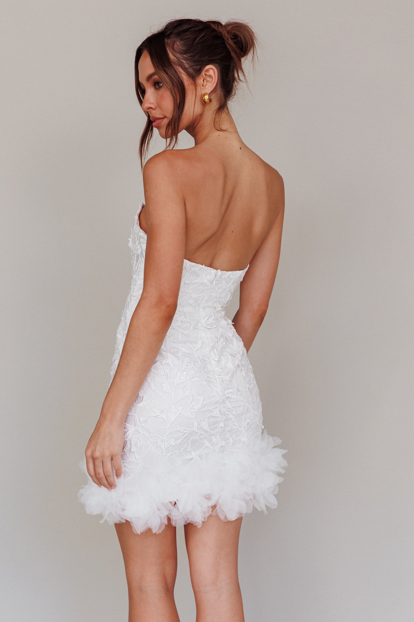 Time Of My Life Applique Mini Dress White Time Of My Life Applique Mini Dress White