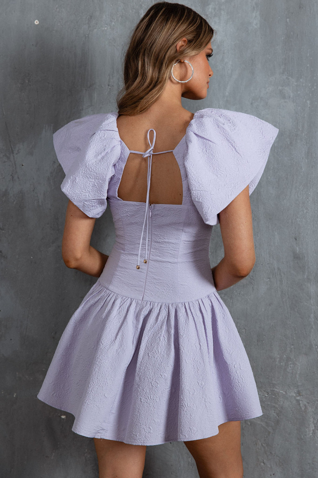 Self Love Flounce Hem Dress Lilac by Selfie Leslie