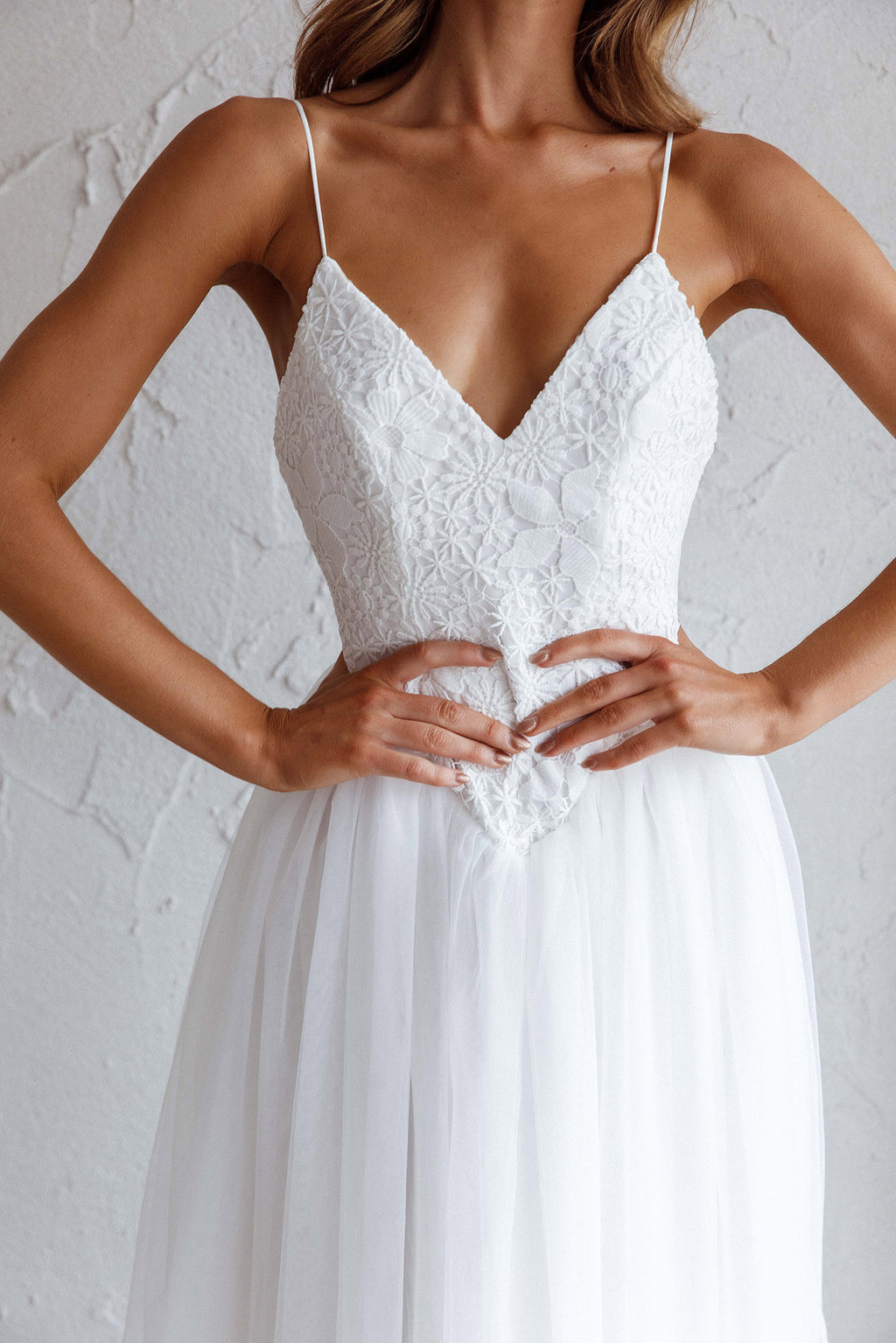 Novoli Floral Embroidery Midi Dress White by Selfie Leslie