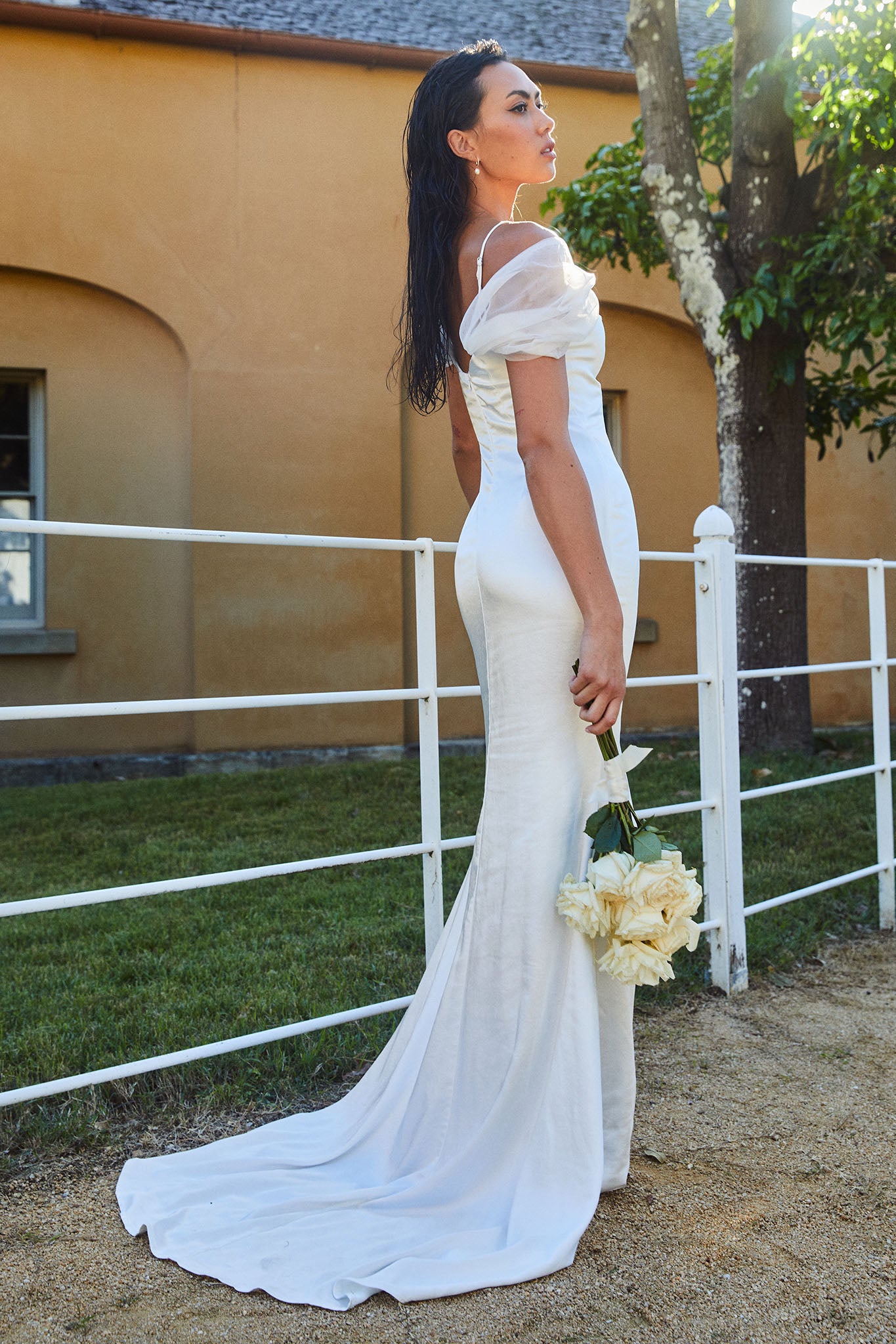 Keila Off-Shoulder Maxi Dress White by Selfie Leslie