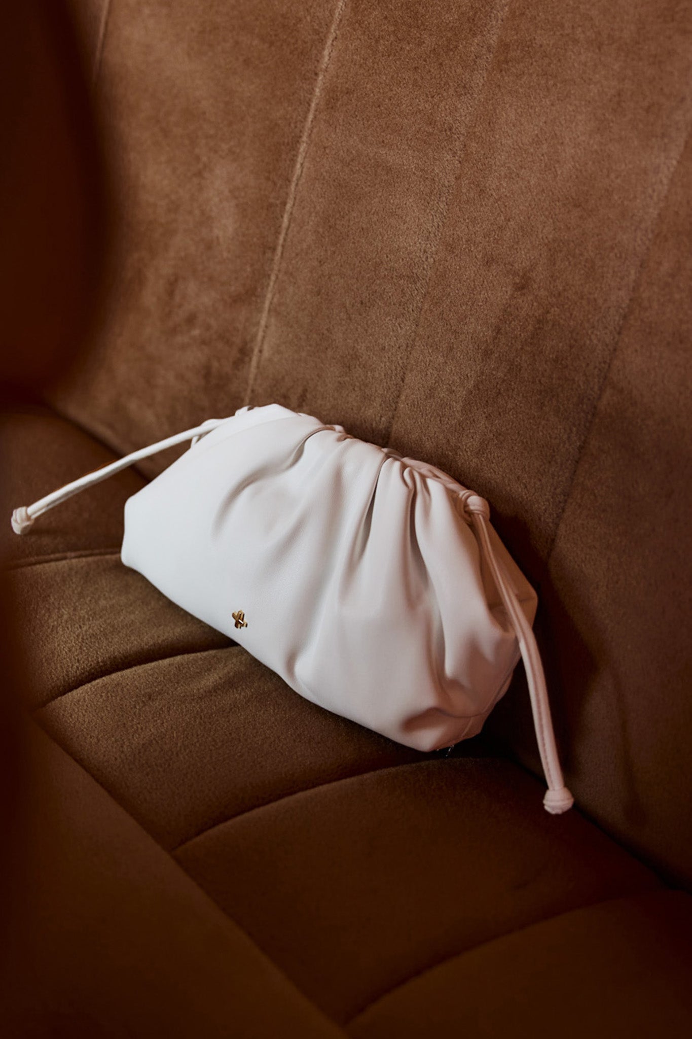 Byron Gathered Handbag White by Selfie Leslie