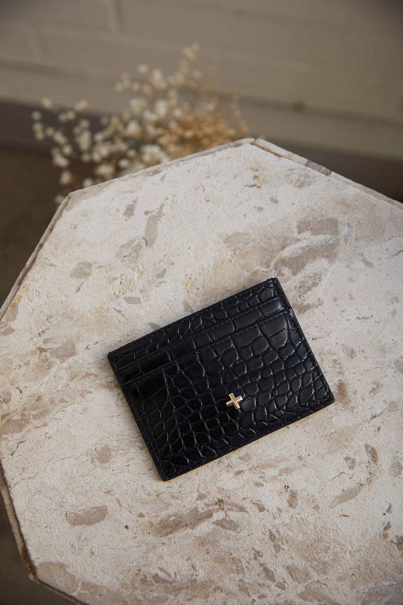 Izzy Embossed Card Holder Black by Selfie Leslie