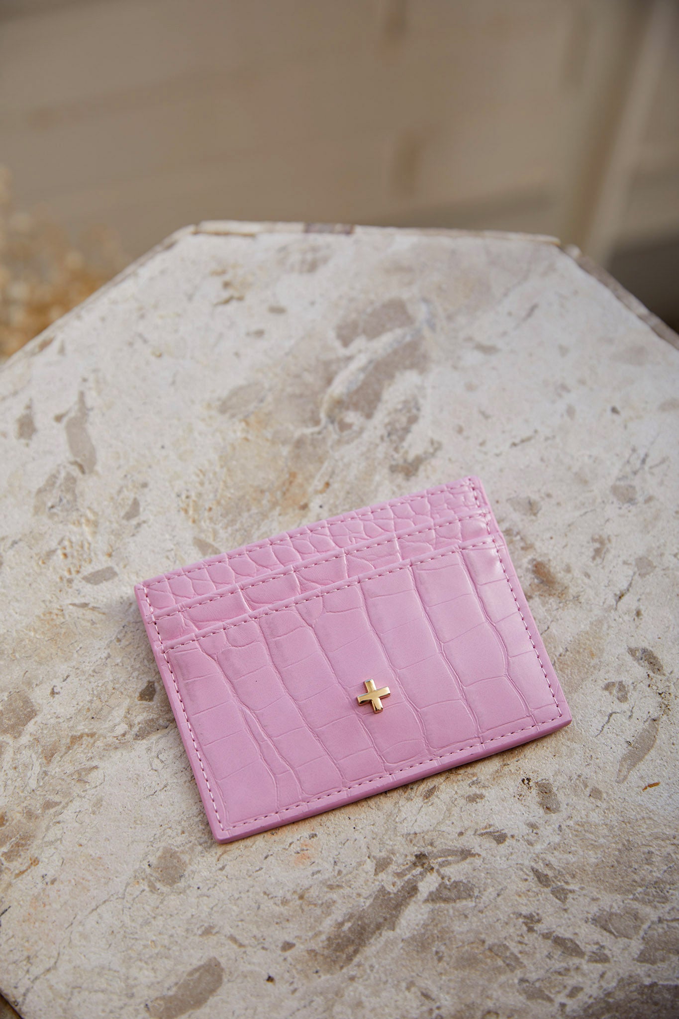 Izzy Embossed Card Holder Pink by Selfie Leslie