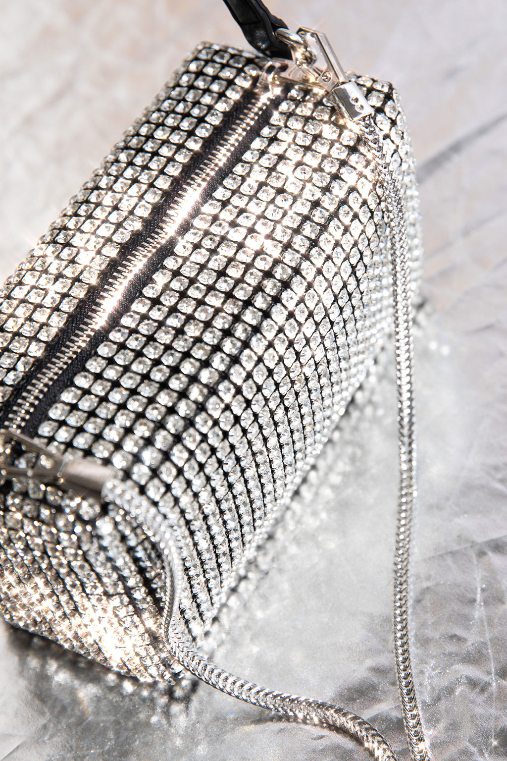 After Hours Diamante Bag Silver by Selfie Leslie