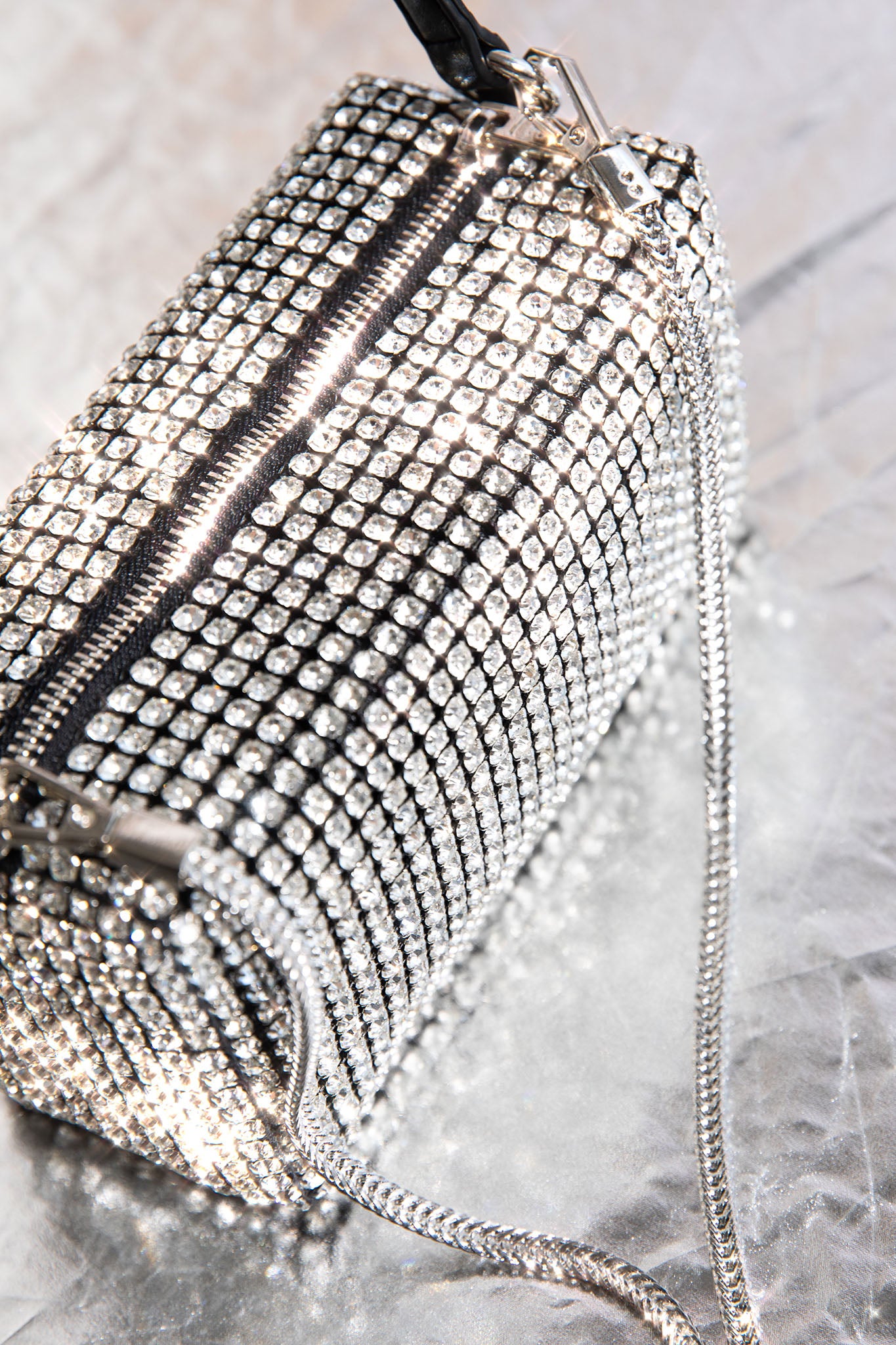 After Hours Diamante Bag Silver by Selfie Leslie
