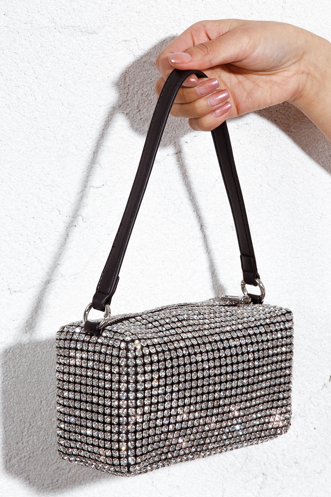 After Hours Diamante Bag Silver by Selfie Leslie