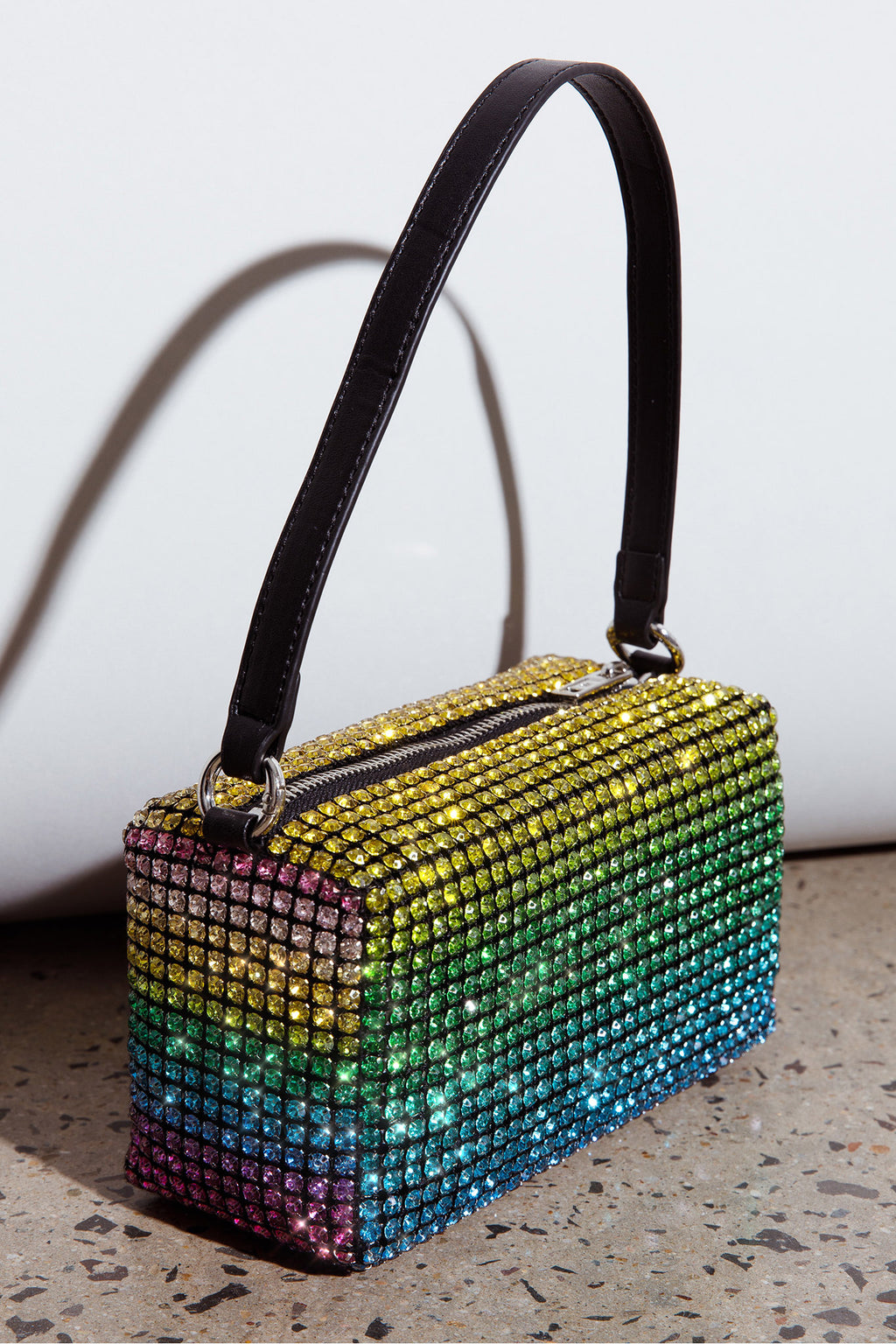 Mara Crystal Rectangular Bag Green Multi by Selfie Leslie