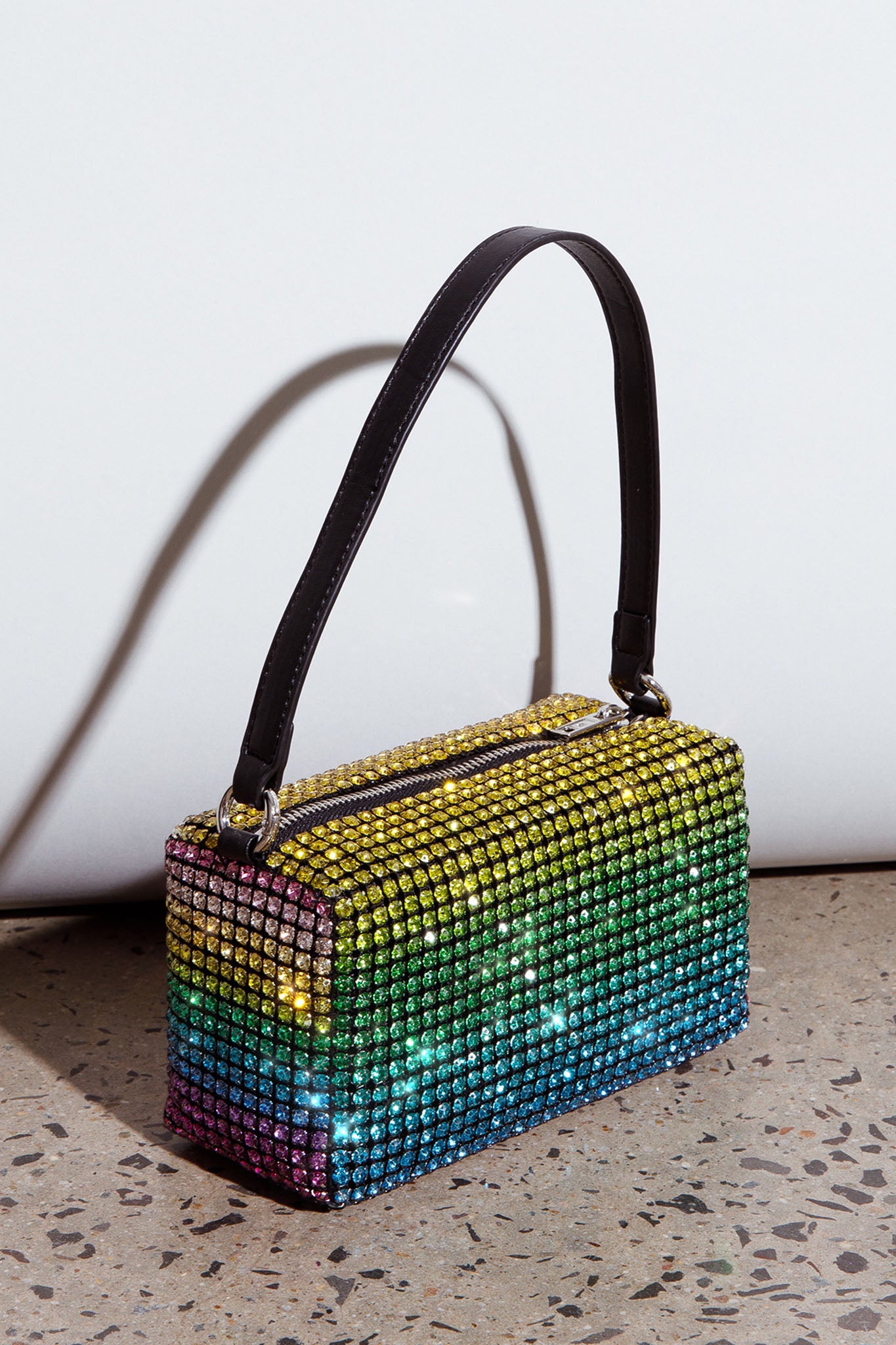 Mara Crystal Rectangular Bag Green Multi by Selfie Leslie