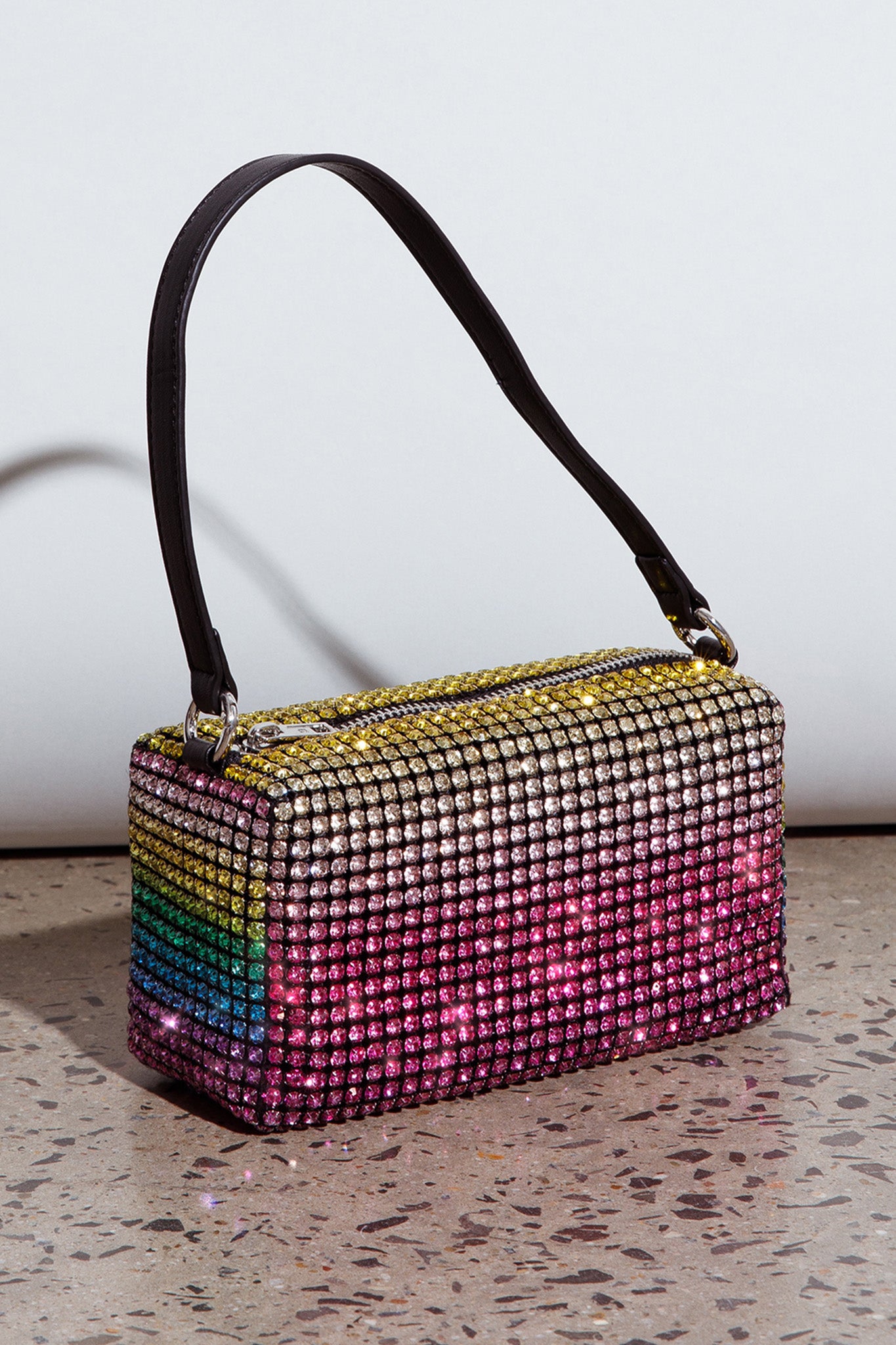 Mara Crystal Rectangular Bag Green Multi by Selfie Leslie