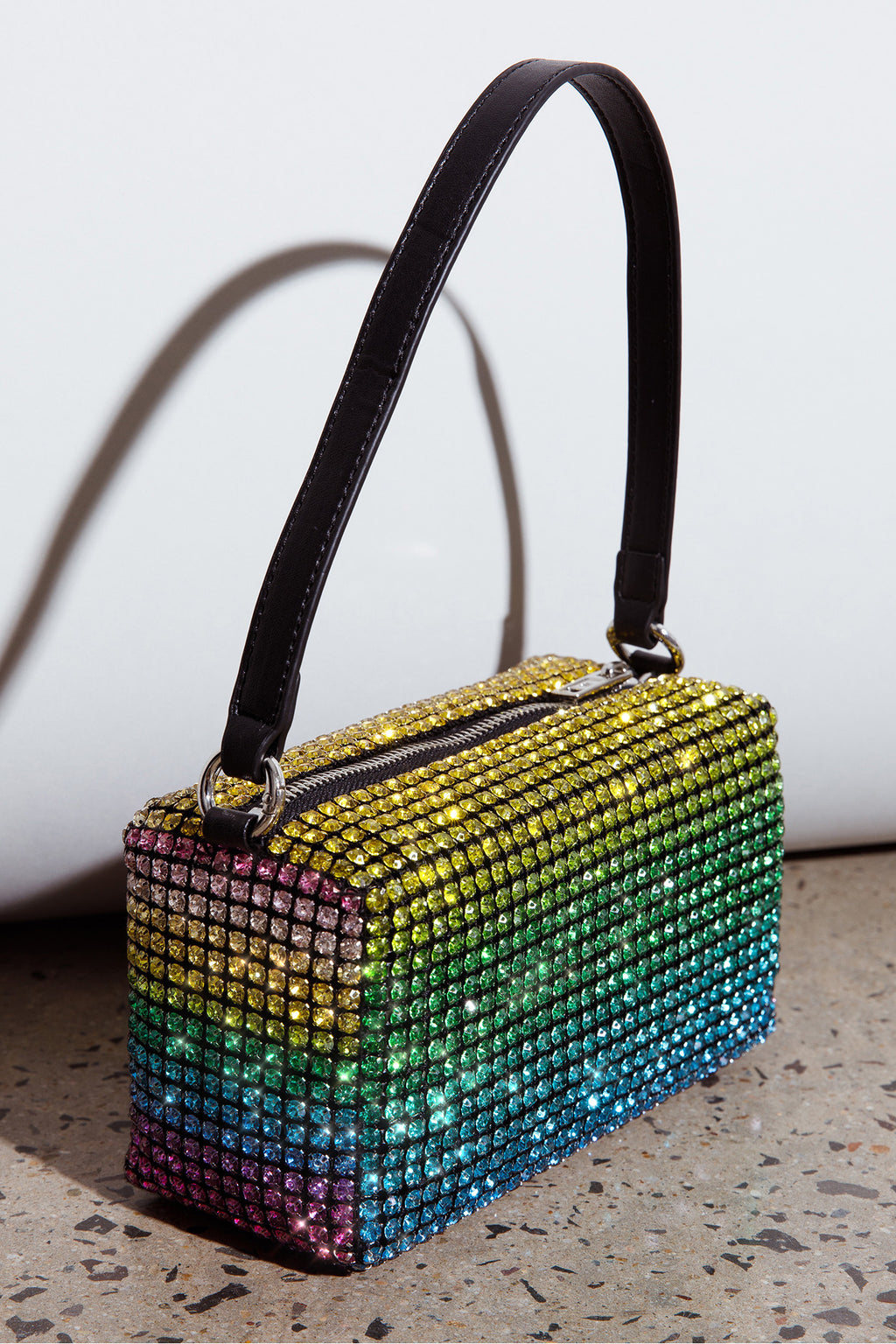 Mara Crystal Rectangular Bag Green Multi by Selfie Leslie