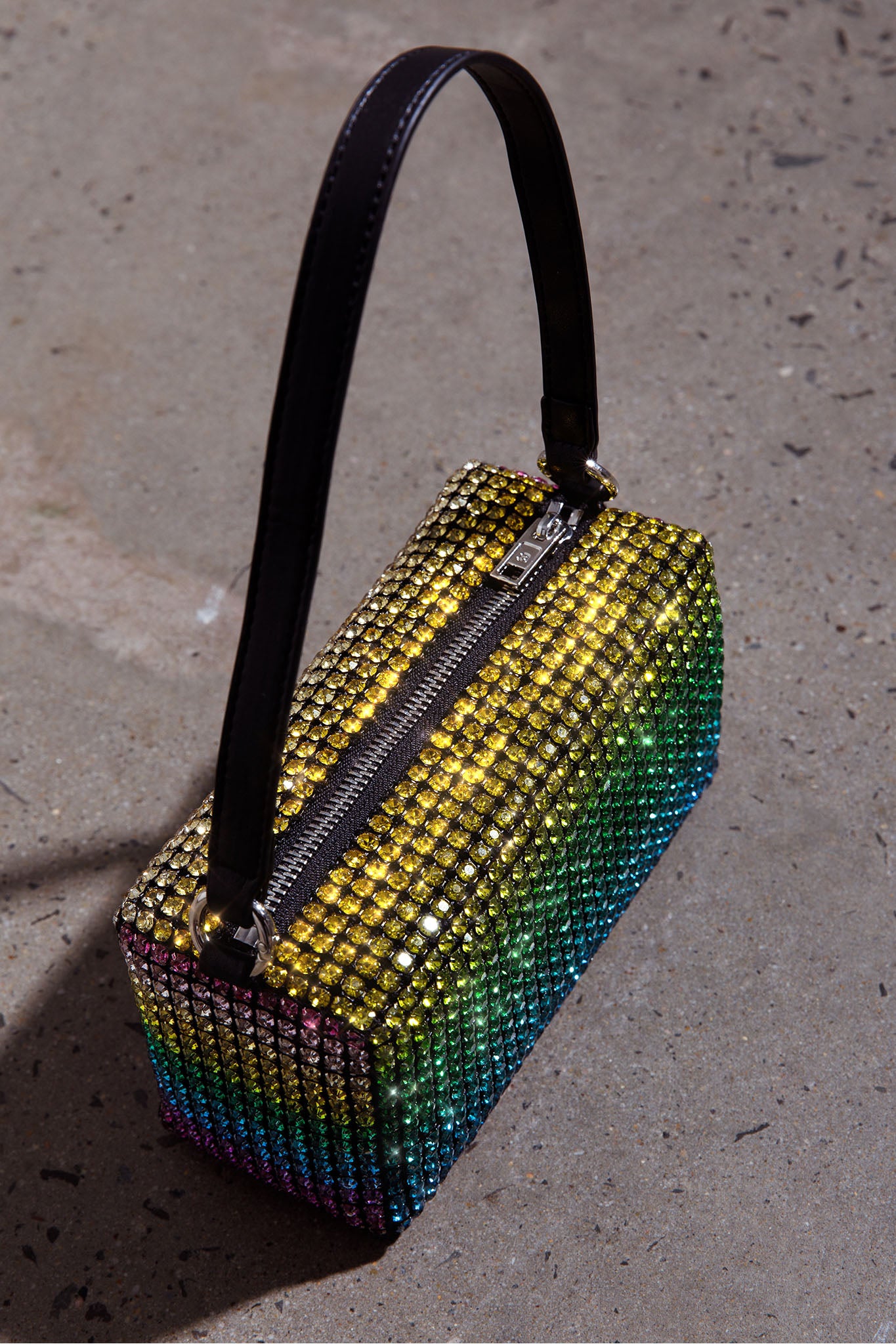 Mara Crystal Rectangular Bag Green Multi by Selfie Leslie
