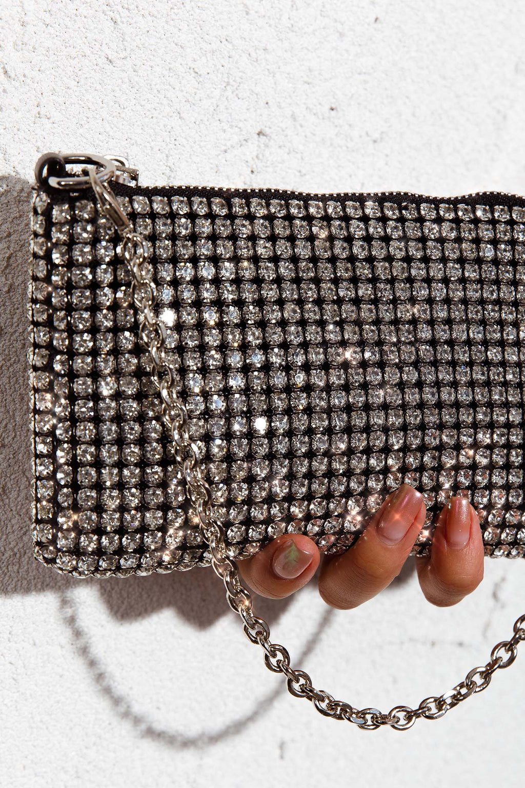 Tilly Crystal Mini Bag Silver by Selfie Leslie
