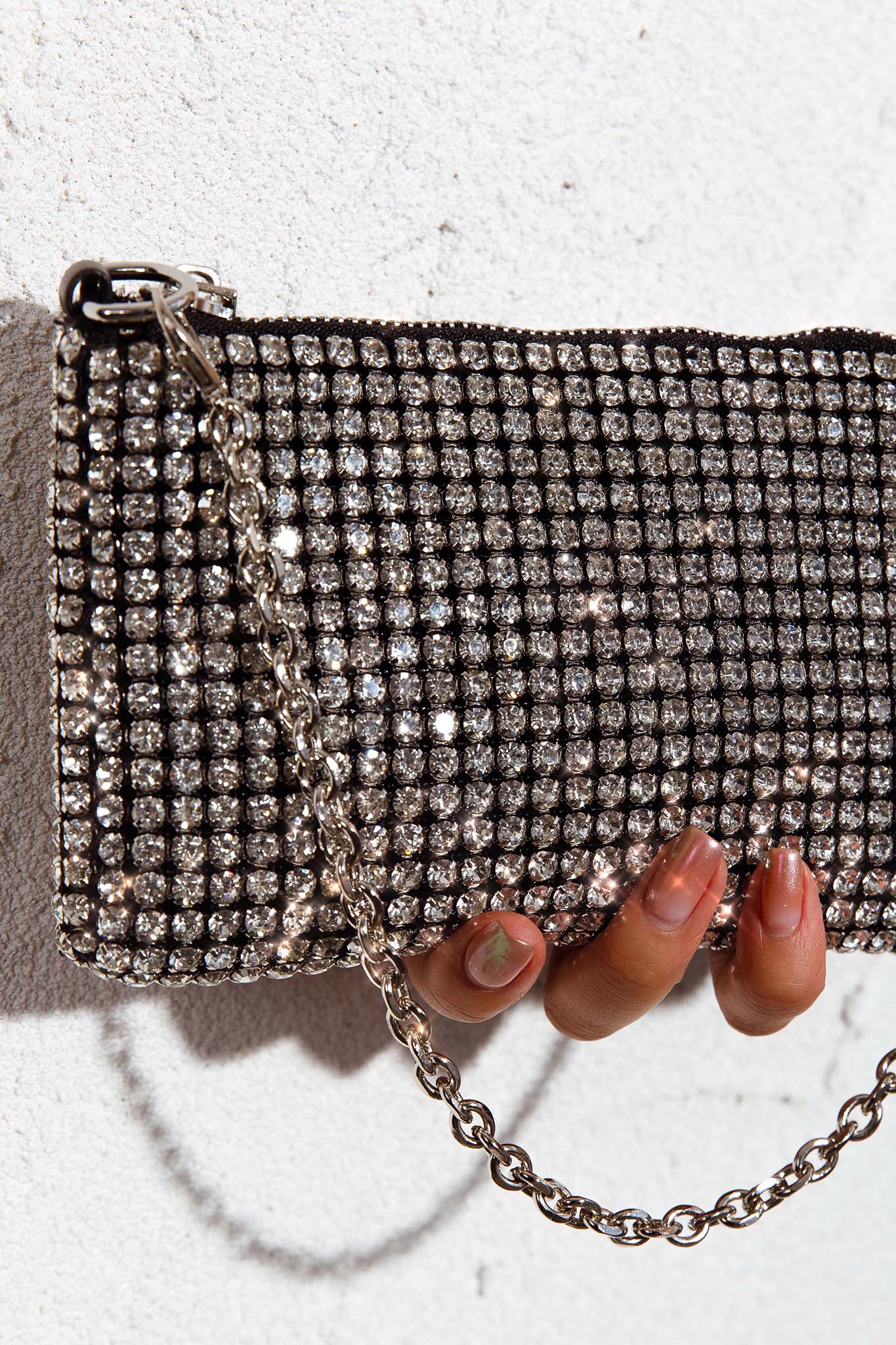 Tilly Crystal Mini Bag Silver by Selfie Leslie