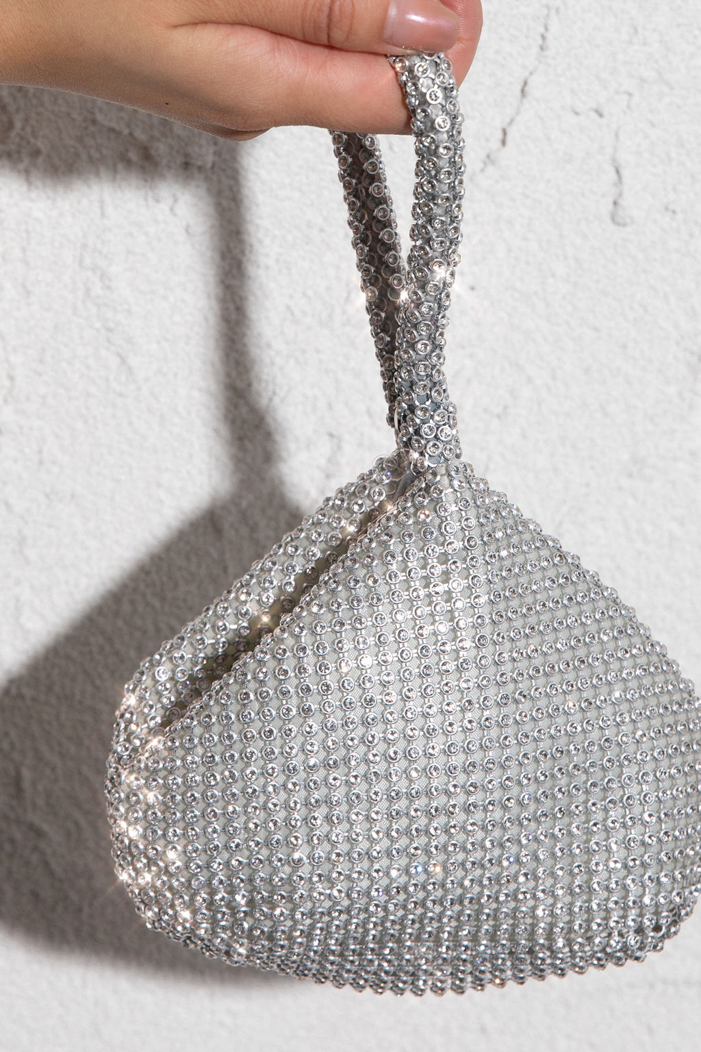 Amore Diamante Mesh Bag Silver by Selfie Leslie