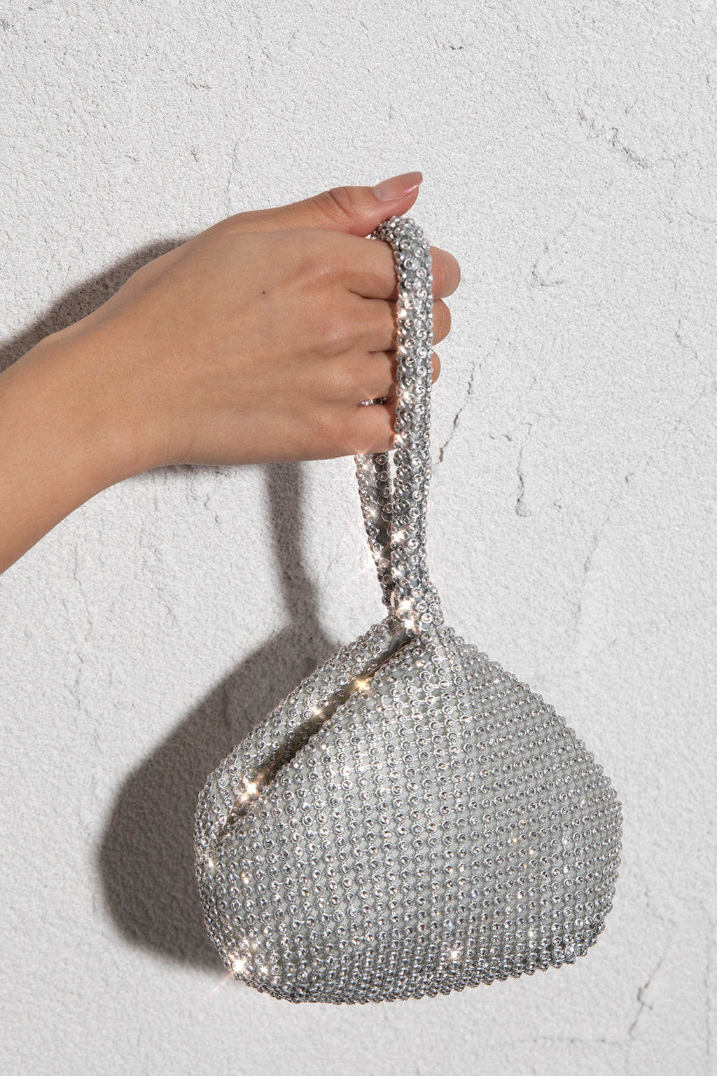 Amore Diamante Mesh Bag Silver by Selfie Leslie