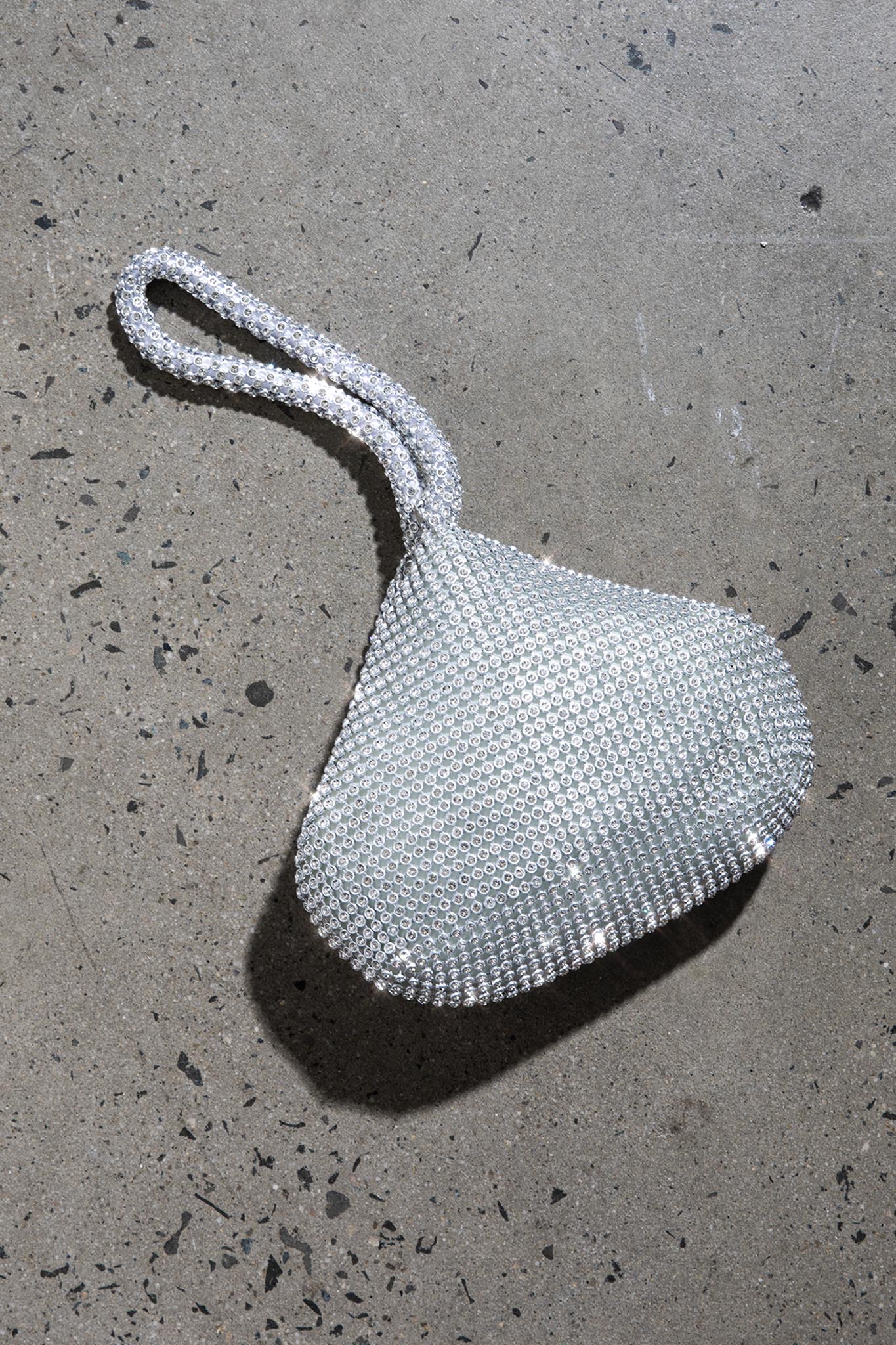 Te Amo Diamante Mesh Mini Bag Silver by Selfie Leslie