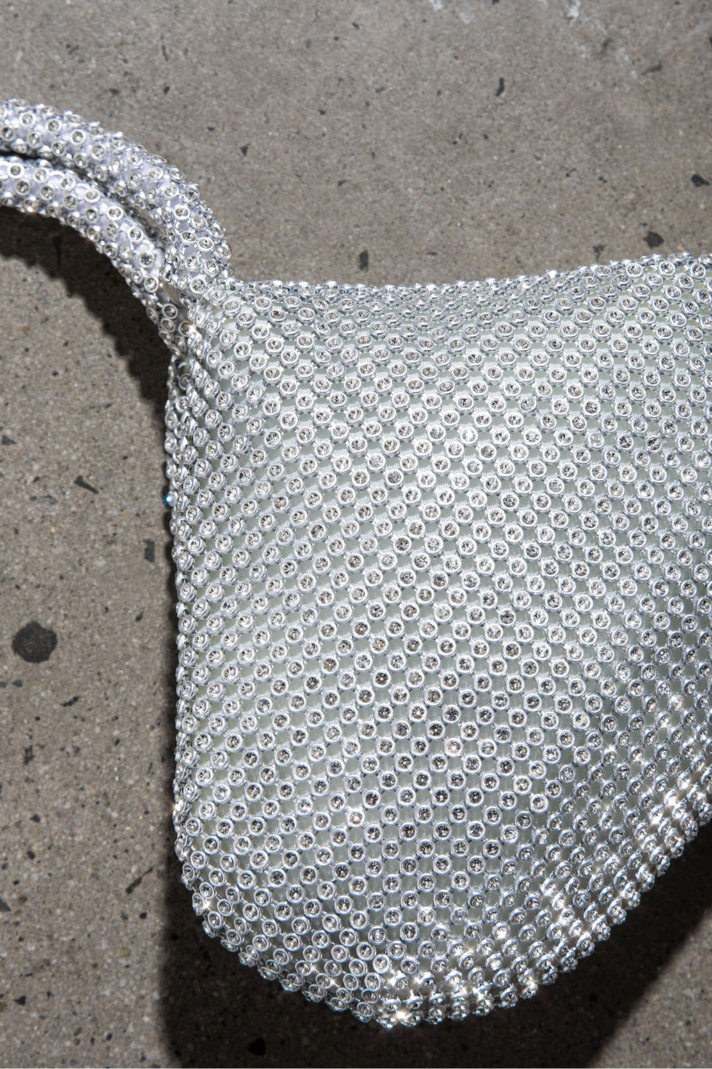 Te Amo Diamante Mesh Mini Bag Silver by Selfie Leslie