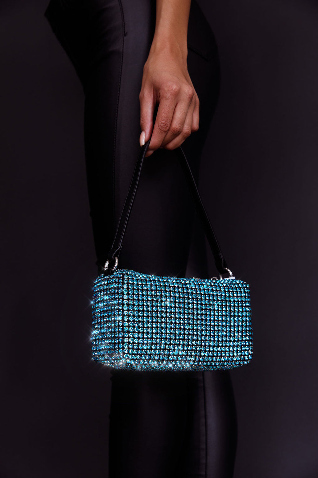 Mara Crystal Rectangular Bag Blue by Selfie Leslie