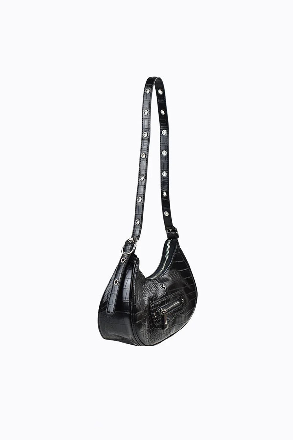 Peta And Jain Moto Shoulder Bag Black by Selfie Leslie