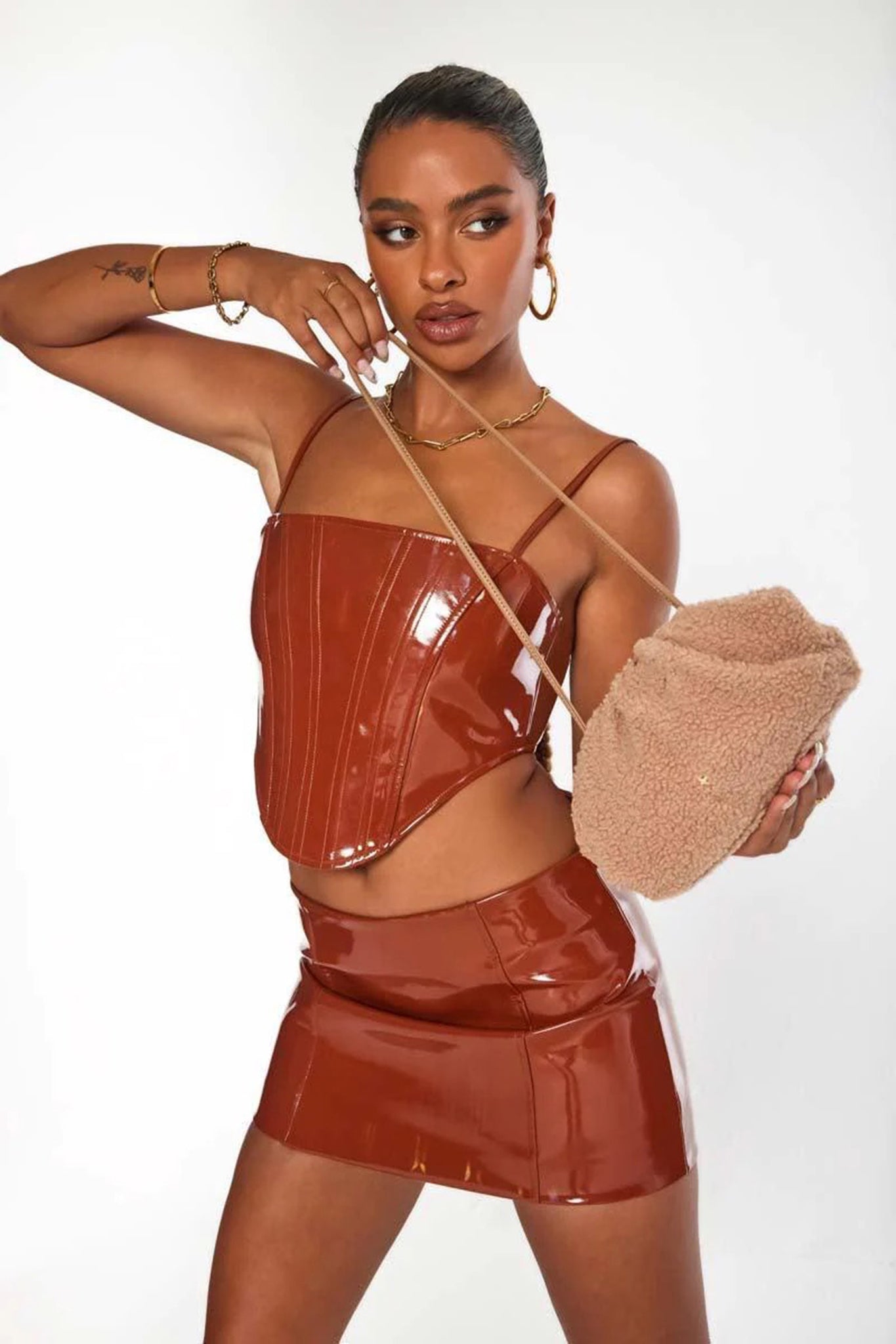 Peta And Jain Akira Teddy Shoulder Bag Nude by Selfie Leslie