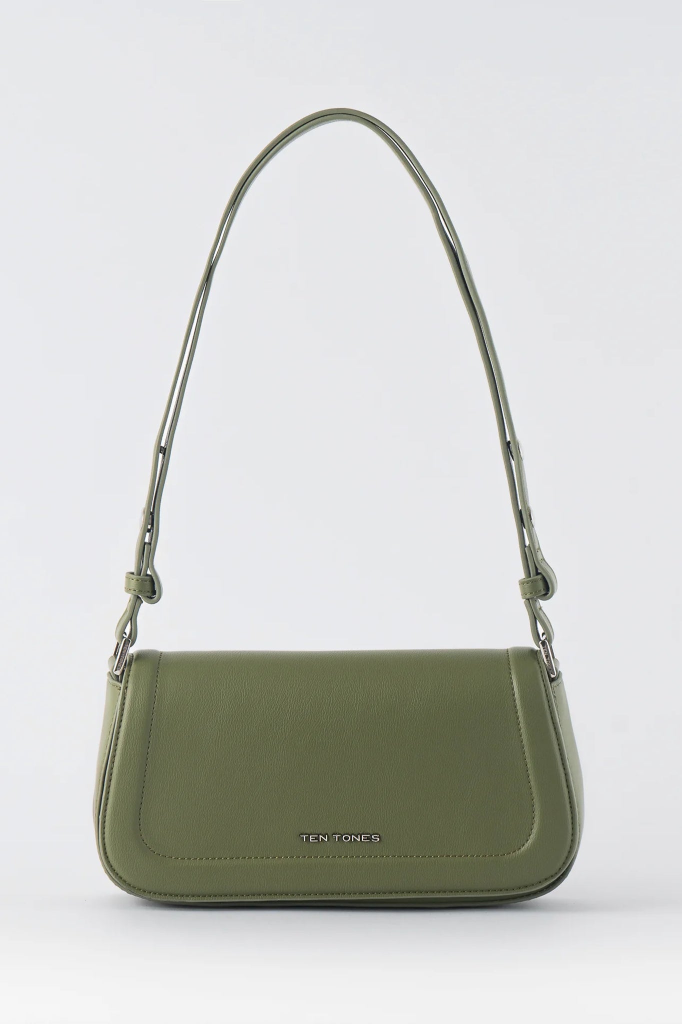 TEN TONES Bruno Baguette Bag Olive by Selfie Leslie