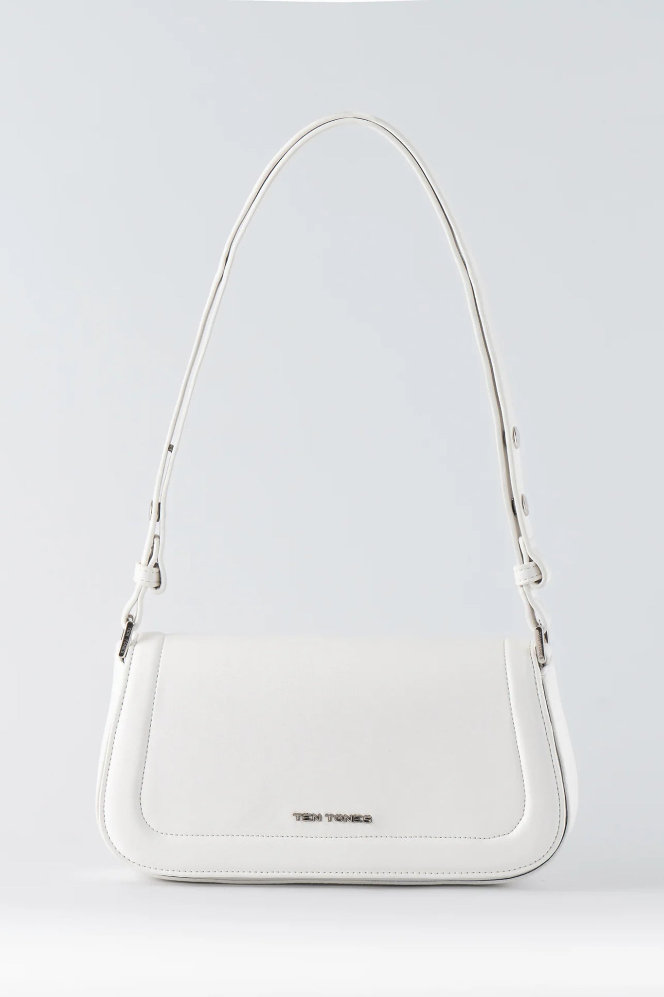TEN TONES Bruno Baguette Bag White by Selfie Leslie