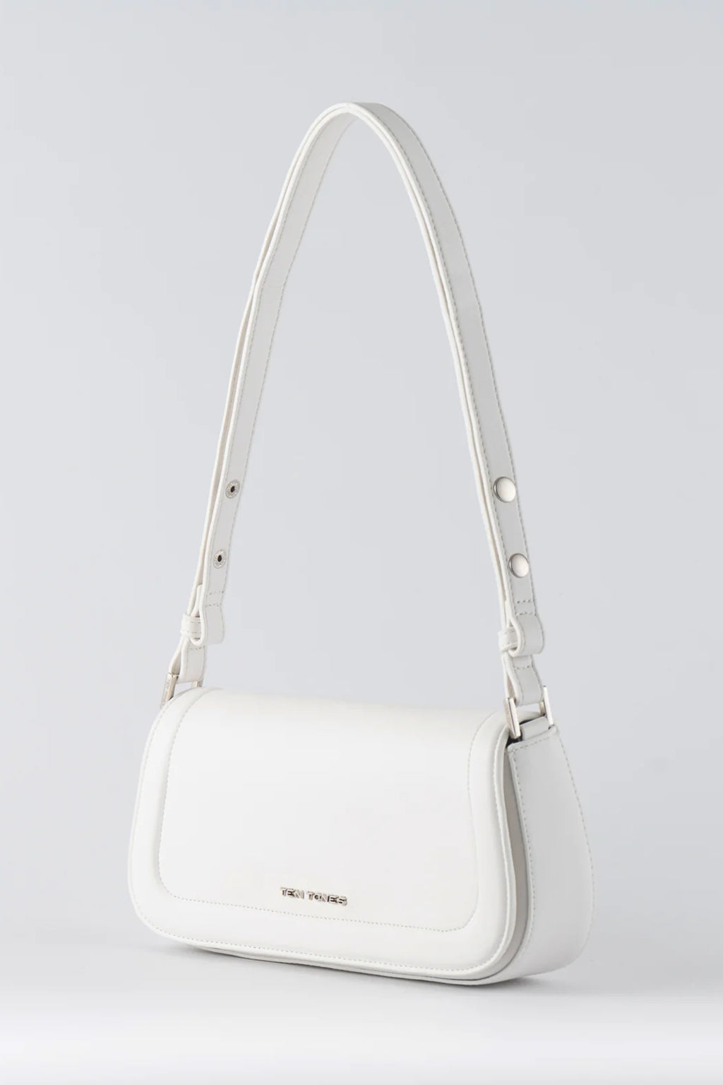 TEN TONES Bruno Baguette Bag White by Selfie Leslie