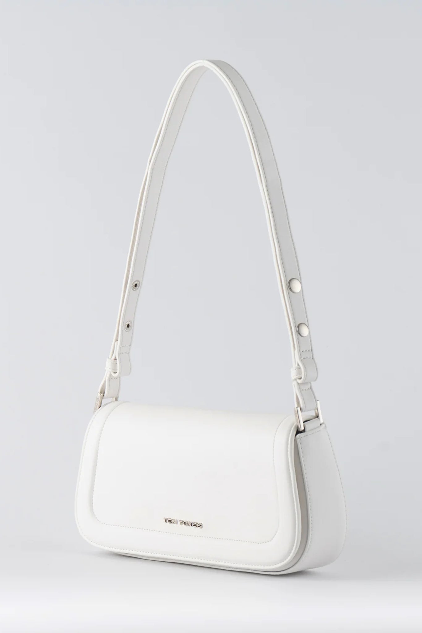 TEN TONES Bruno Baguette Bag White by Selfie Leslie